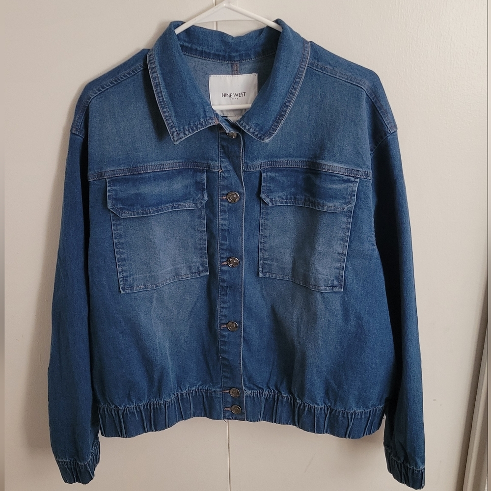 Nine West Women's Blue Denim Jacket - Size Large - New With Tags